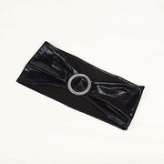 5 pcs Metallic Spandex Chair Sashes with Silver Buckles Wedding Decorations