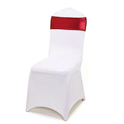 5 pcs Metallic Spandex Chair Sashes with Silver Buckles Wedding Decorations