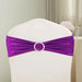 5 pcs Metallic Spandex Chair Sashes with Silver Buckles Wedding Decorations