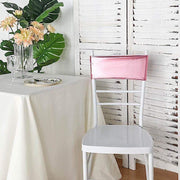 5 pcs Metallic Spandex Chair Sashes with Silver Buckles Wedding Decorations