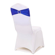 5 pcs Metallic Spandex Chair Sashes with Silver Buckles Wedding Decorations