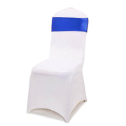 5 pcs Metallic Spandex Chair Sashes with Silver Buckles Wedding Decorations
