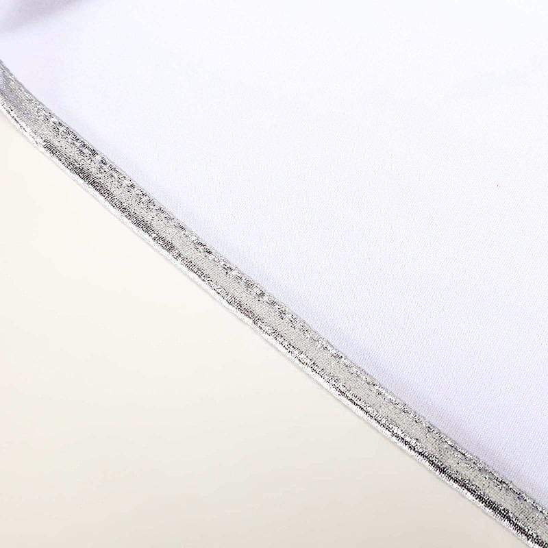 5 pcs Metallic Spandex Chair Sashes with Silver Buckles Wedding Decorations