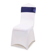 5 pcs Metallic Spandex Chair Sashes with Silver Buckles Wedding Decorations
