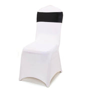 5 pcs Metallic Spandex Chair Sashes with Silver Buckles Wedding Decorations