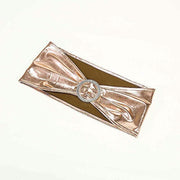 5 pcs Metallic Spandex Chair Sashes with Silver Buckles Wedding Decorations