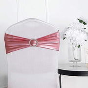 5 pcs Metallic Spandex Chair Sashes with Silver Buckles Wedding Decorations SASHP_22_054