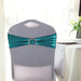 5 pcs Metallic Spandex Chair Sashes with Silver Buckles Wedding Decorations SASHP_22_TEAL