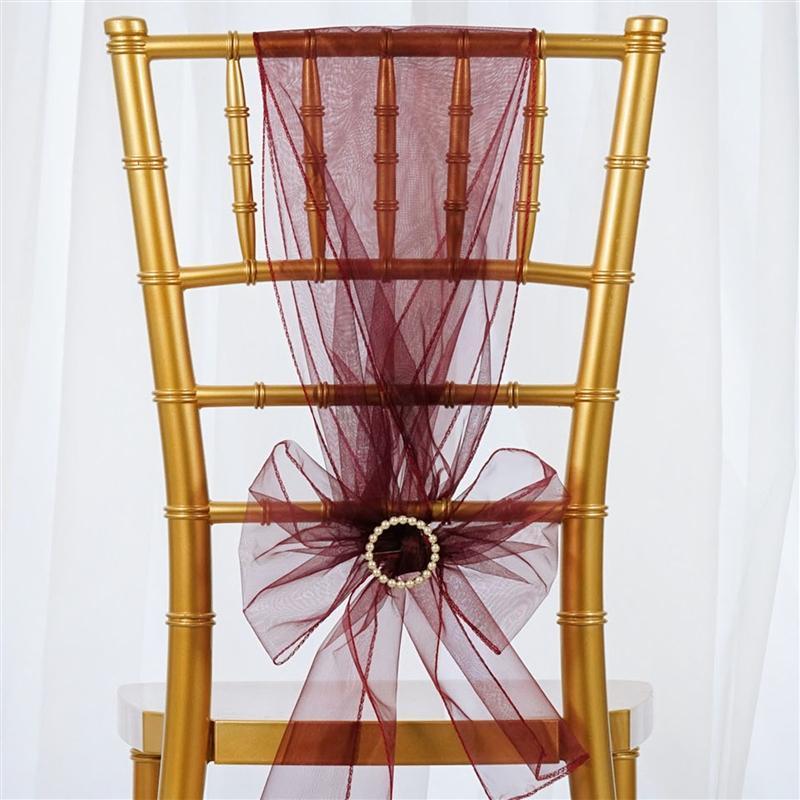 5 pcs Organza Chair Sashes