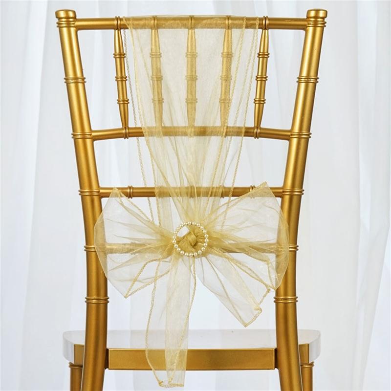 5 pcs Organza Chair Sashes