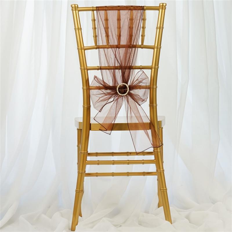 5 pcs Organza Chair Sashes
