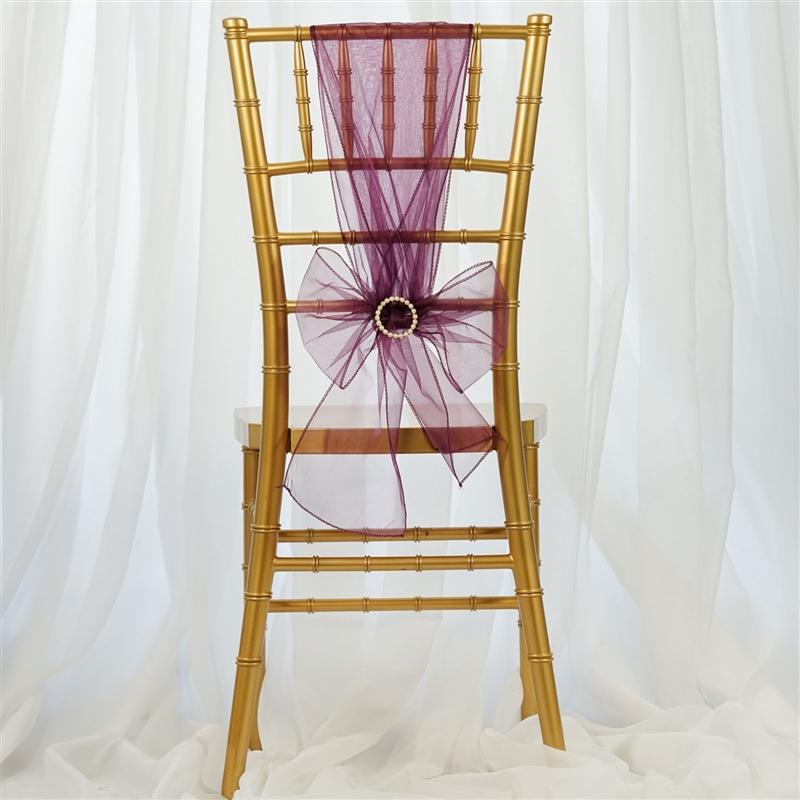 5 pcs Organza Chair Sashes