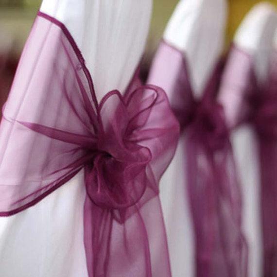 5 pcs Organza Chair Sashes