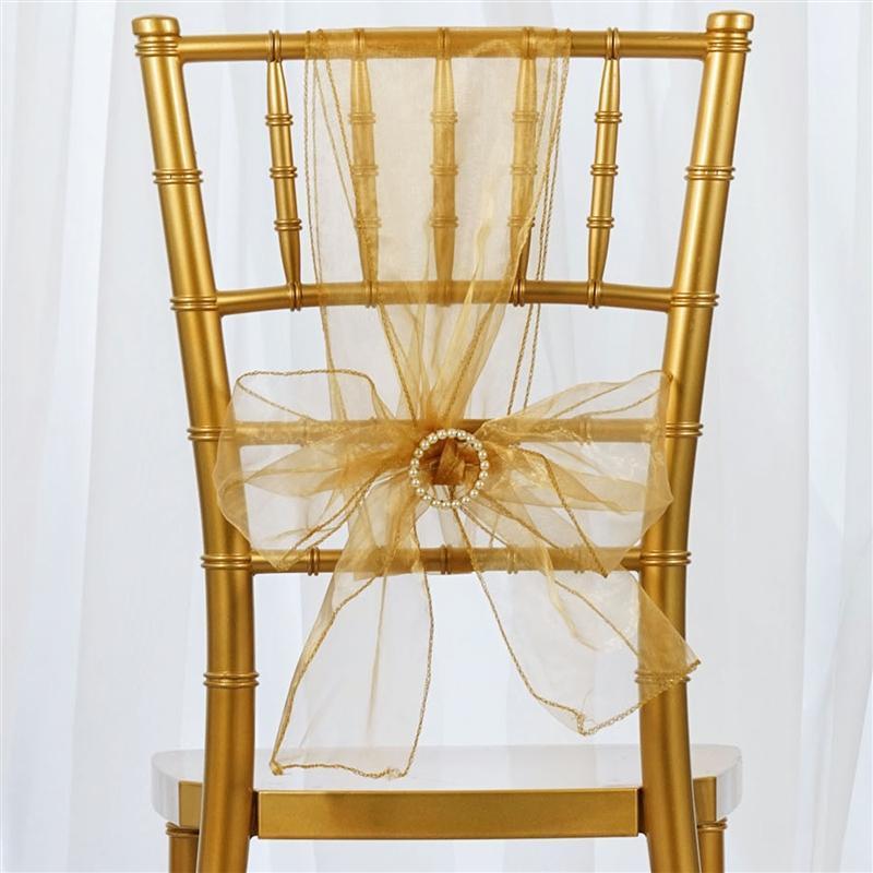 5 pcs Organza Chair Sashes