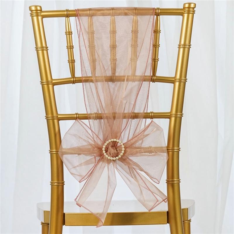 5 pcs Organza Chair Sashes