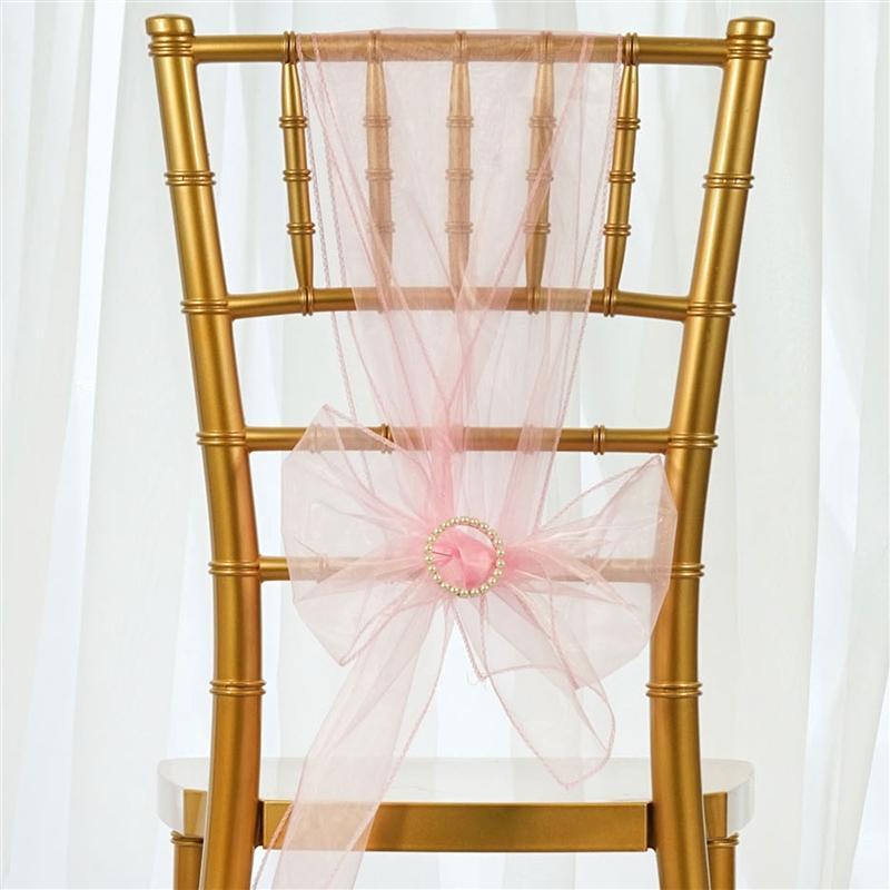 5 pcs Organza Chair Sashes