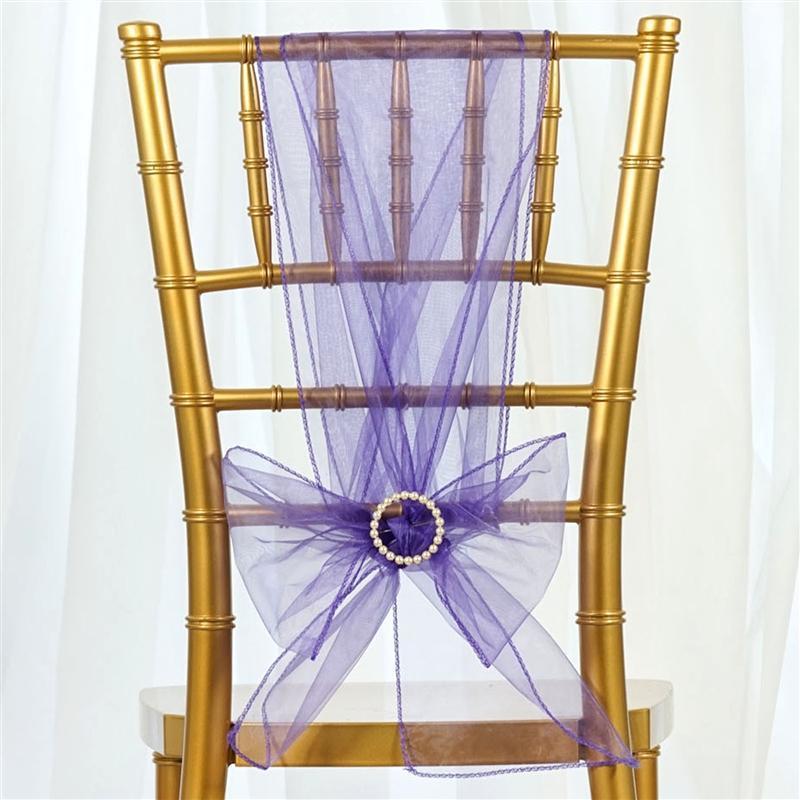 5 pcs Organza Chair Sashes