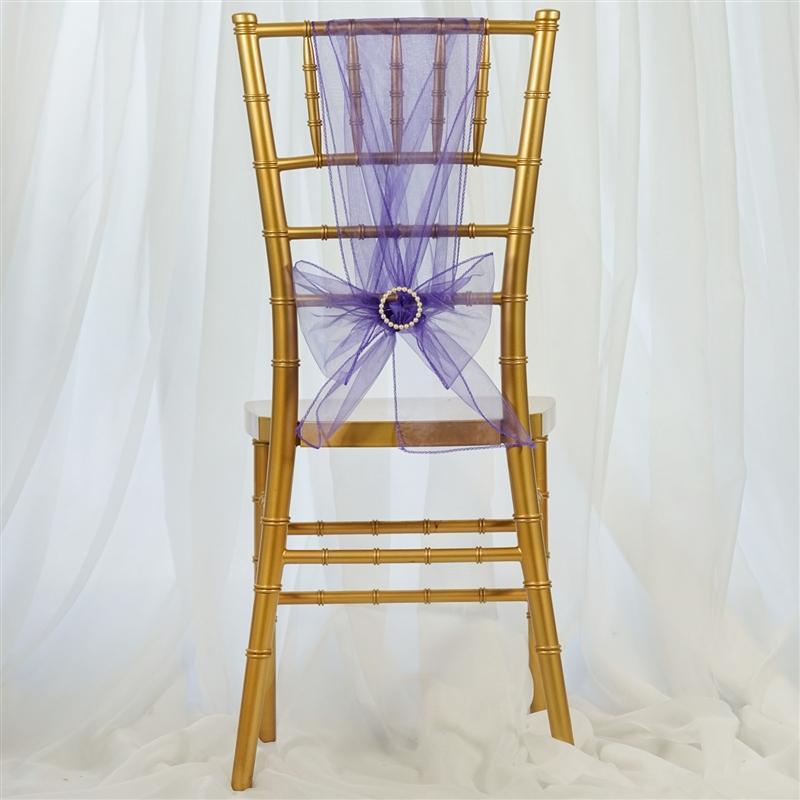 5 pcs Organza Chair Sashes