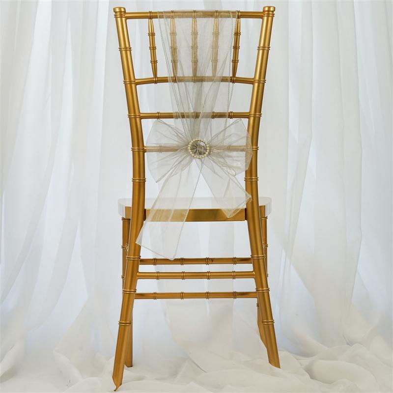 5 pcs Organza Chair Sashes