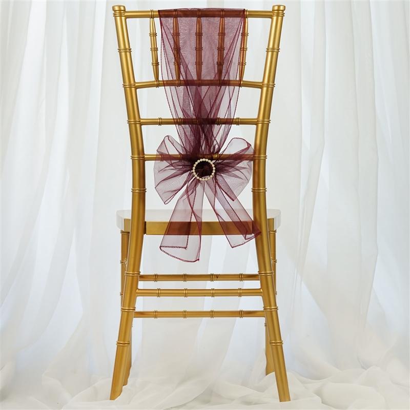 5 pcs Organza Chair Sashes