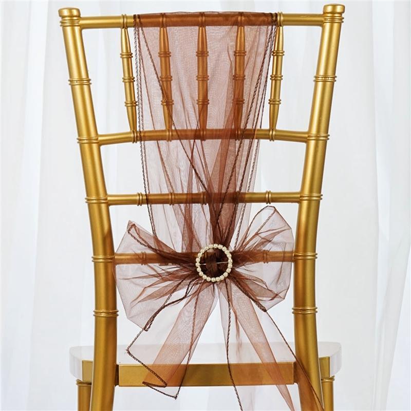 5 pcs Organza Chair Sashes