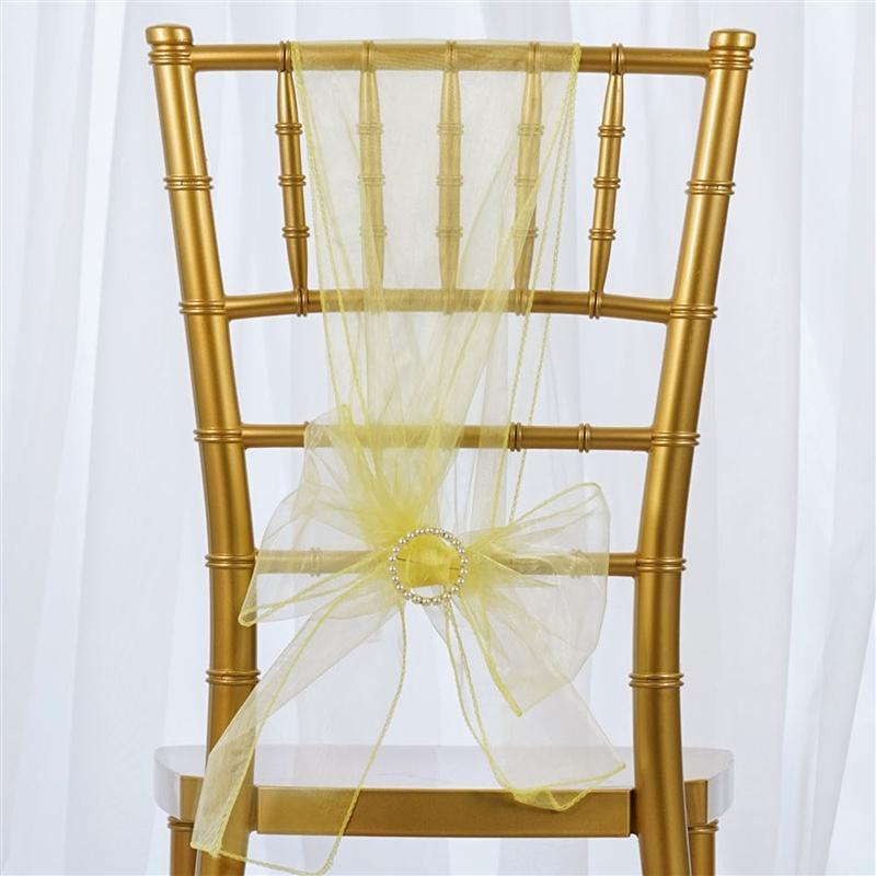 5 pcs Organza Chair Sashes