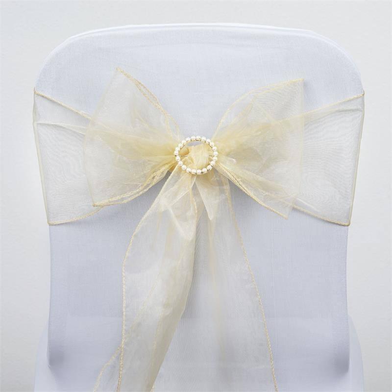 5 pcs Organza Chair Sashes SASHP_ORGZ_CHMP