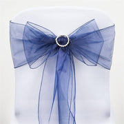 5 pcs Organza Chair Sashes SASHP_ORGZ_NAVY