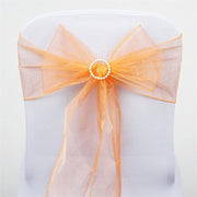 5 pcs Organza Chair Sashes SASHP_ORGZ_ORNG