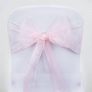 5 pcs Organza Chair Sashes SASHP_ORGZ_PINK