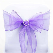 5 pcs Organza Chair Sashes SASHP_ORGZ_PURP