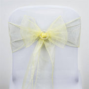 5 pcs Organza Chair Sashes SASHP_ORGZ_YEL