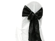 5 pcs Pintuck Chair Sashes - Black SASHP_PTK_BLK