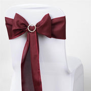5 pcs Polyester Chair Sashes - Burgundy SASHP_POLY_BURG