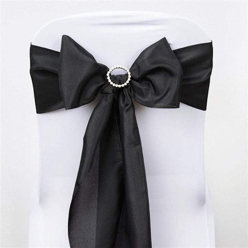 5 pcs Polyester Chair Sashes SASHP_POLY_BLK