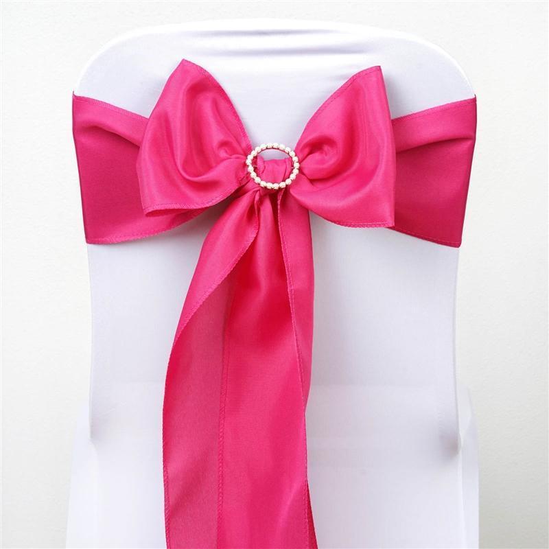 5 pcs Polyester Chair Sashes SASHP_POLY_FUSH