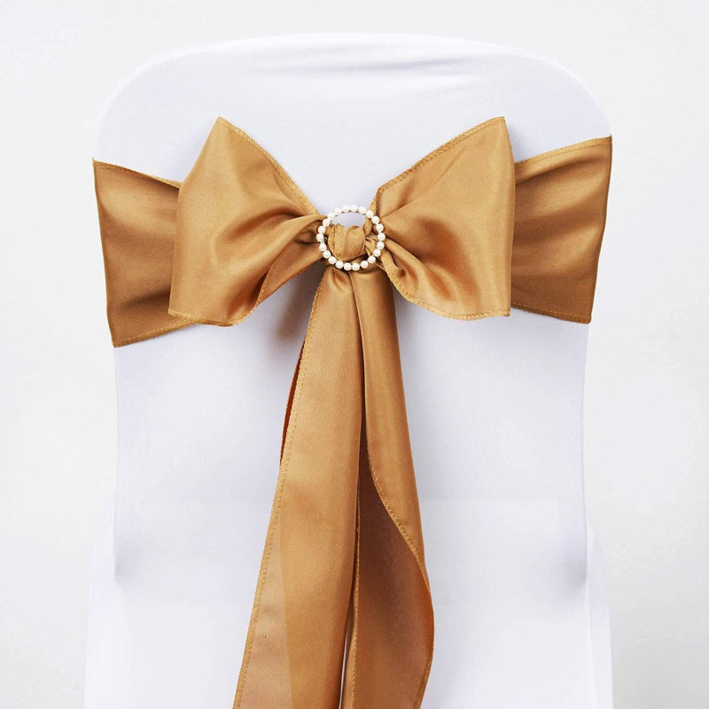 5 pcs Polyester Chair Sashes SASHP_POLY_GOLD