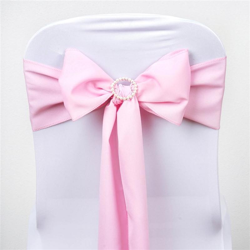 5 pcs Polyester Chair Sashes SASHP_POLY_PINK