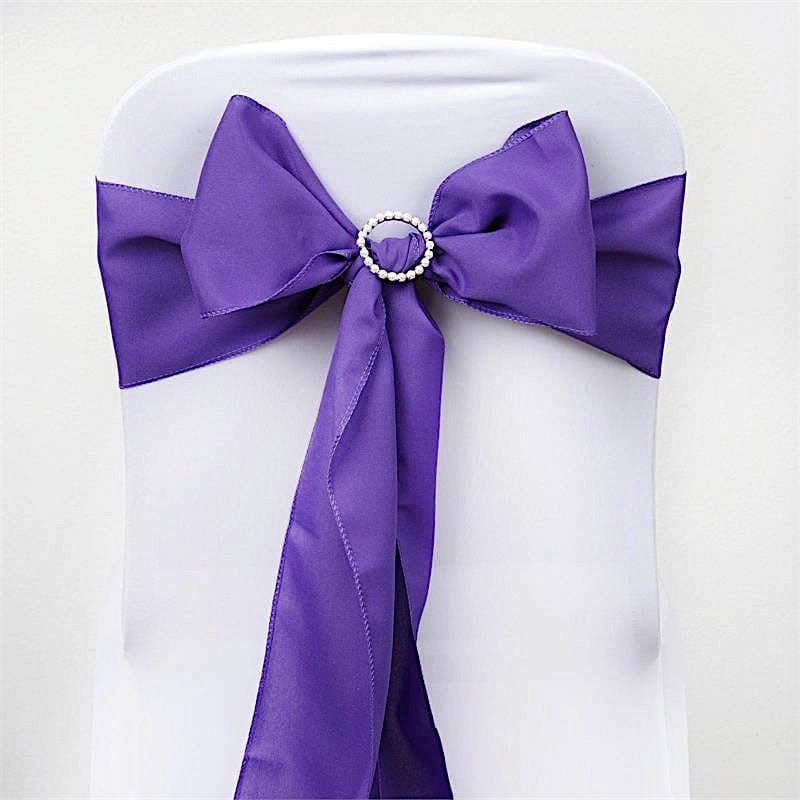 5 pcs Polyester Chair Sashes SASHP_POLY_PURP