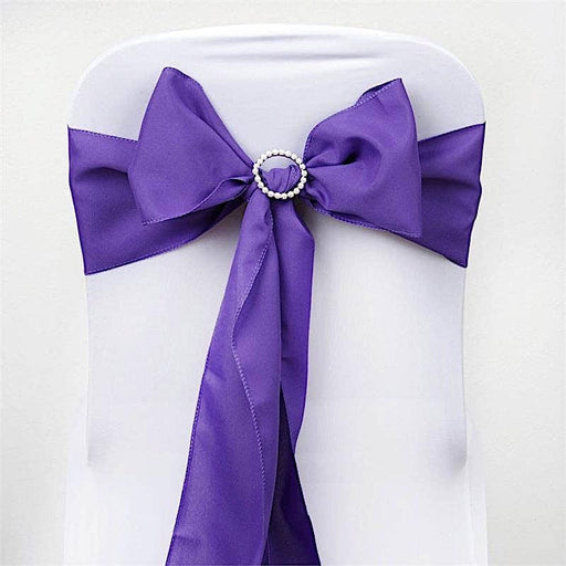 5 pcs Polyester Chair Sashes SASHP_POLY_PURP