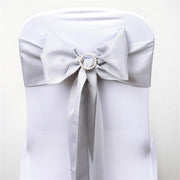 5 pcs Polyester Chair Sashes SASHP_POLY_SILV