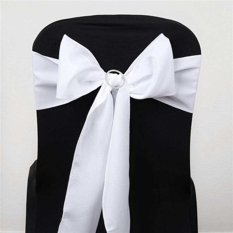 5 pcs Polyester Chair Sashes SASHP_POLY_WHT