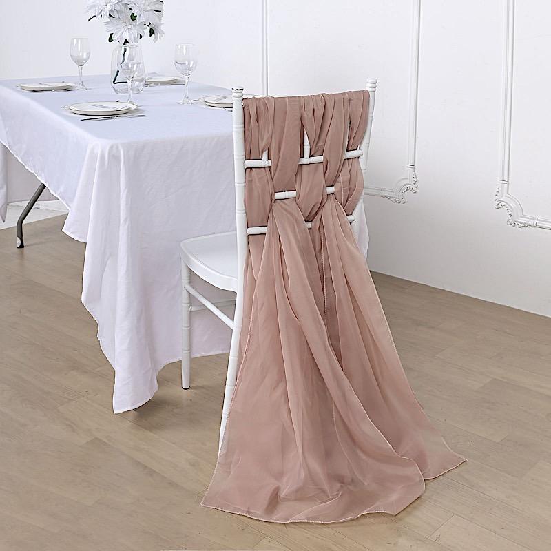 5 pcs Premium Chiffon Wide Chair Sashes