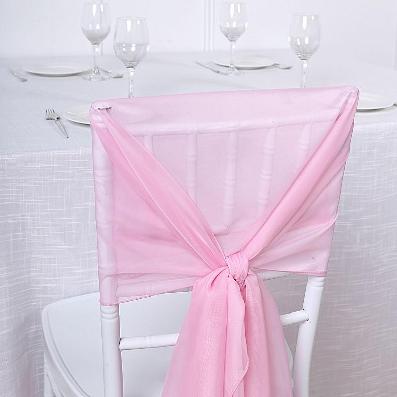 5 pcs Premium Chiffon Wide Chair Sashes