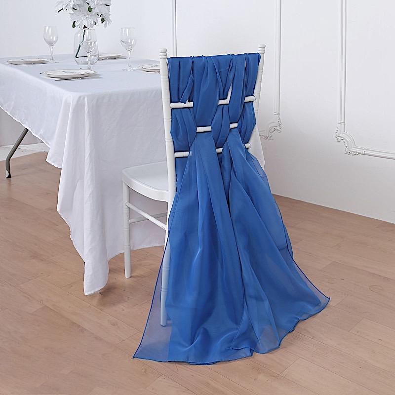 5 pcs Premium Chiffon Wide Chair Sashes