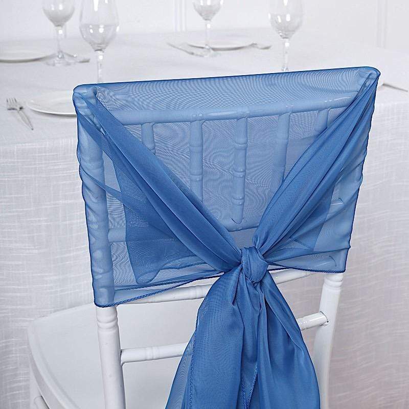 5 pcs Premium Chiffon Wide Chair Sashes