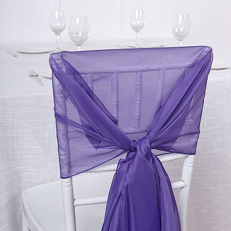 5 pcs Premium Chiffon Wide Chair Sashes