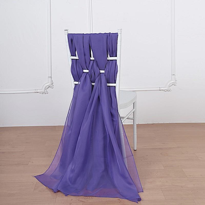5 pcs Premium Chiffon Wide Chair Sashes