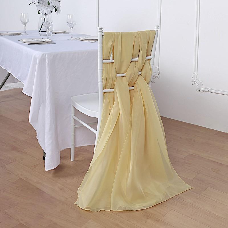 5 pcs Premium Chiffon Wide Chair Sashes