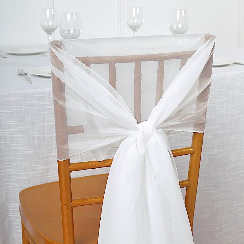 5 pcs Premium Chiffon Wide Chair Sashes